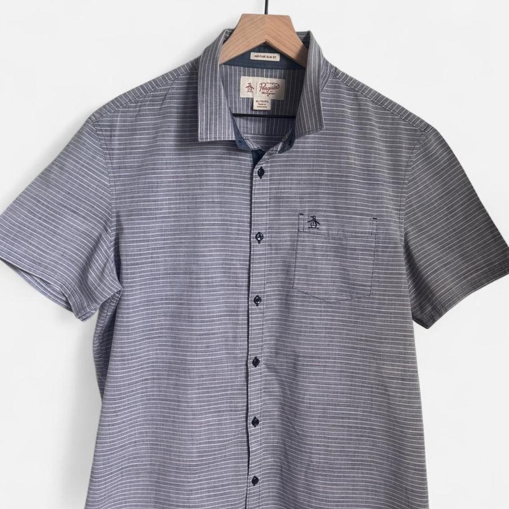 🐧 Original Penguin Striped Short-Sleeve Button-Down